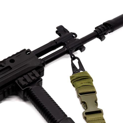 Ремень оружейный PMX Tactical PMX-11 II на 1 точку с амортизатором Зелёный