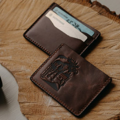 Картхолдер для карт Пергама Лось из натуральной кожи Коричневый