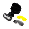 Очки-маска баллистические тактические PMX-Pro Armour GB-500SDTRX KIT Anti-fog Diopter Прозрачные 96% / Жёлтые 89% / Серые 23%