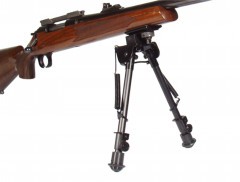 Сошки телескопические Leapers UTG TL-BP88 быстросъемные с креплением на Антабку и Weaver / Picatinny H=21-32 см