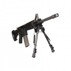 Сошки телескопические Leapers UTG TL-BP88 быстросъемные с креплением на Антабку и Weaver / Picatinny H=21-32 см