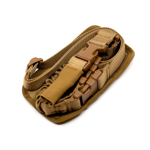 Ремень оружейный PMX Tactical PMX-11 II на 1 точку с амортизатором Койот