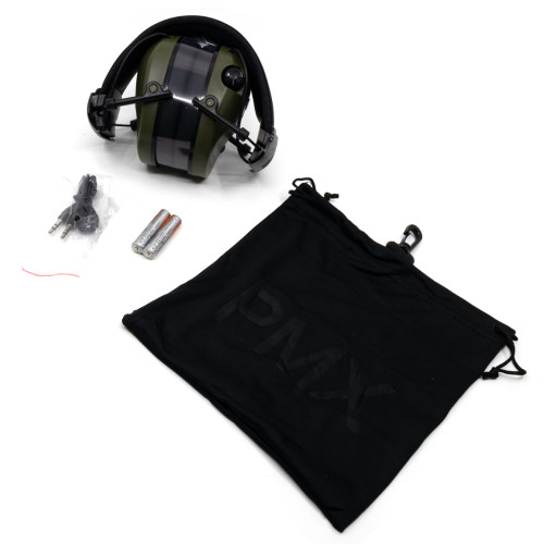 Наушники активные стрелковые PMX Tactical Pro PMX-44G 27-85 ДБ Зелёный