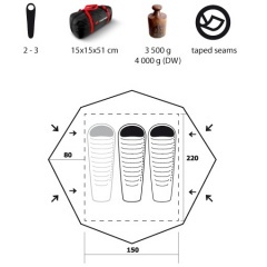 Палатка туристическая Trimm Trekking Frontier для 3-х человек Койот