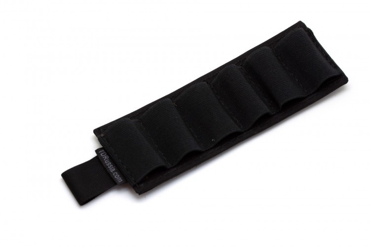 Съёмный патронташ Долг для 12 калибра на 6 патронов Черный