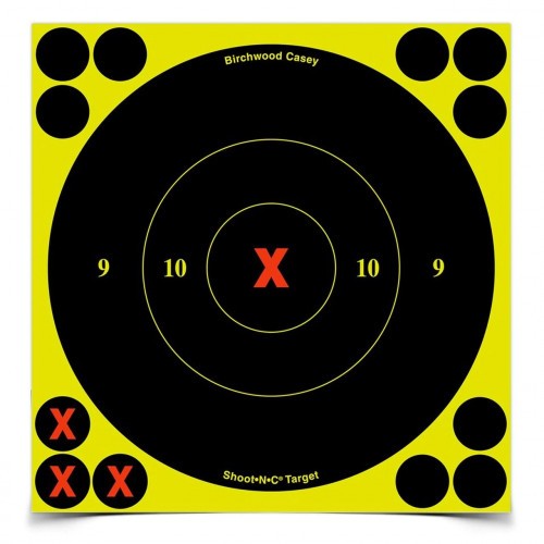 Мишень бумажная Birchwood Casey Shoot X-Bulls-Eye с проявлением попаданий 150 мм 60 шт