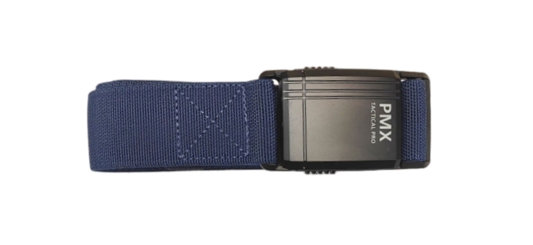 Ремень брючный PMX-84 с металлической застёжкой Синий