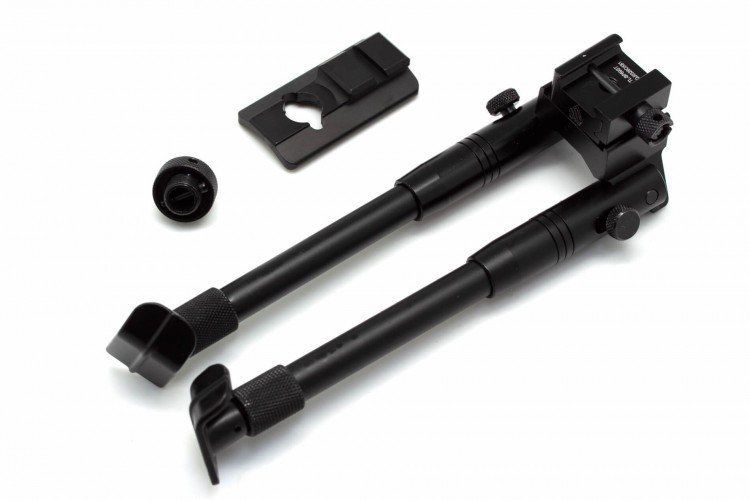 Сошки телескопические Leapers UTG TL-BP69ST быстросъемные, крепление на Антабку и Weaver / Picatinny