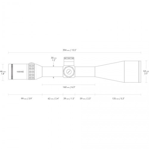 Прицел оптический Hawke Sidewinder 30 8-32X56 IR SFP SF WP (17270) Сетка Half Mil