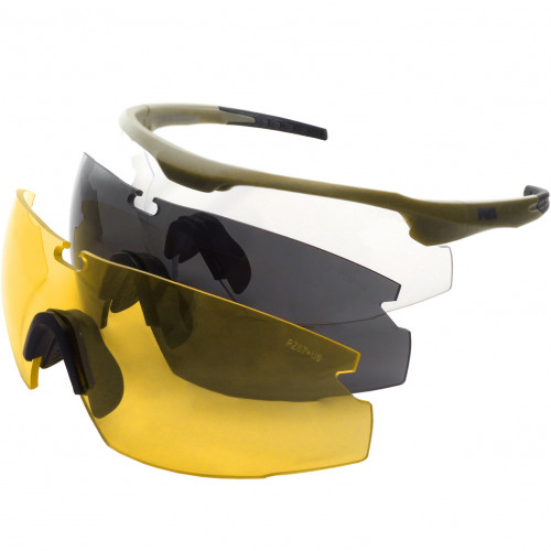 Очки баллистические стрелковые PMX Select GT-2000 KIT ANTI-FOG Прозрачные 96% Жёлтые 89% Серые 23%