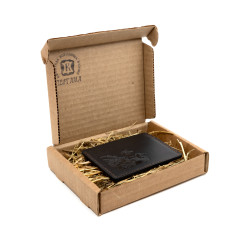 Картхолдер для карт Пергама Утки из натуральной кожи Чёрный