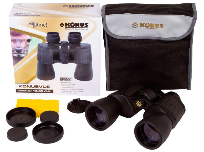 Бинокль Konus Konusvue 10x50 WA Porro-призмы