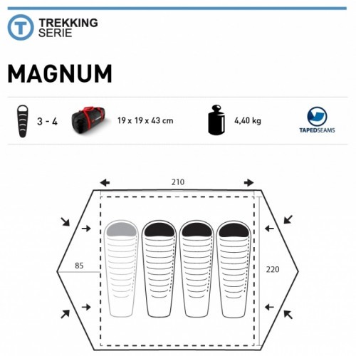 Палатка туристическая Trimm Trekking Magnum для 4-х человек Койот