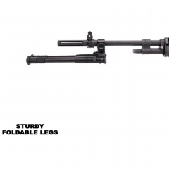 Сошки телескопические Leapers UTG TL-BP08S-A с креплением на Ствол