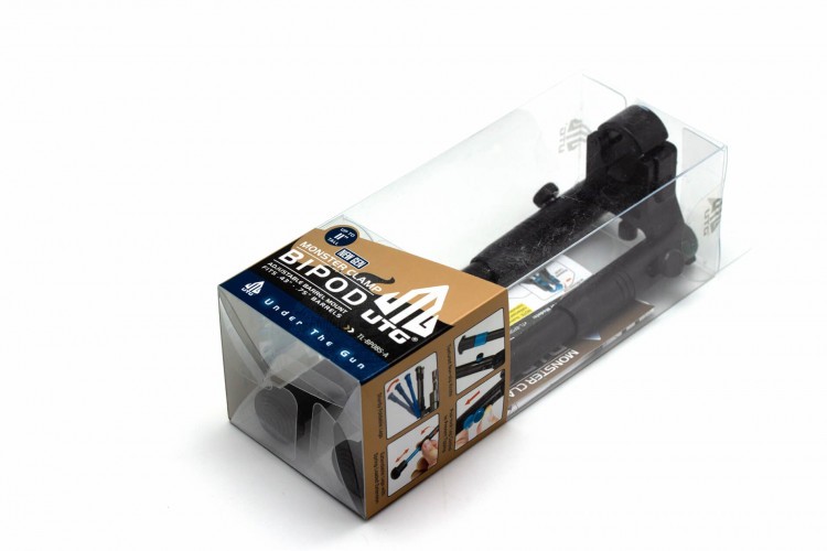 Сошки телескопические Leapers UTG TL-BP08S-A с креплением на Ствол