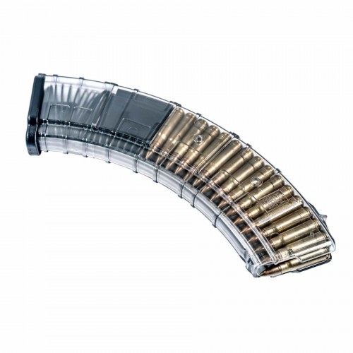 Магазин Pufgun SG762 для ВПО-133 и Сайга-МК-М 7.62х39 с сухарем (для оружия без сухаря) на 40 патронов Прозрачный