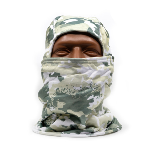 Маска балаклава RusForce Aircap Winter летняя трикотажная 4 в 1 Мультикам (Белый)