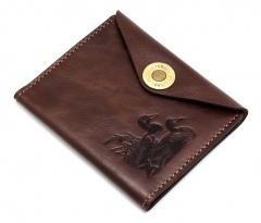 Обложка для охотничьих документов Пергама Утка из натуральной кожи Коричневый