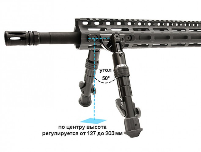 Сошки телескопические Leapers UTG TL-BPDK01 с креплением на Keymod