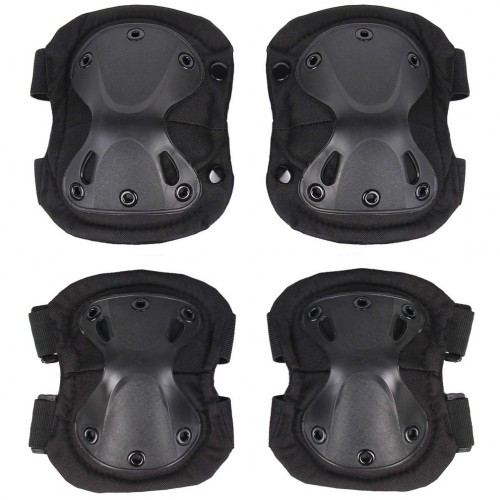 Комплект защиты PMX C-23 с наколенниками и налокотниками Чёрный