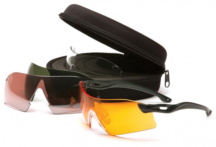 Премиальные профессиональные стрелковые очки со сменными линзами Pyramex Venture Gear Dropzone SB88KIT (ANTI-FOG)