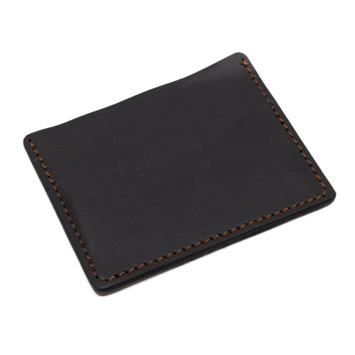 Картхолдер для карт Пергама Охотник и собака из натуральной кожи Чёрный