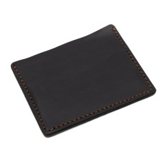 Картхолдер для карт Пергама Охотник и собака из натуральной кожи Чёрный