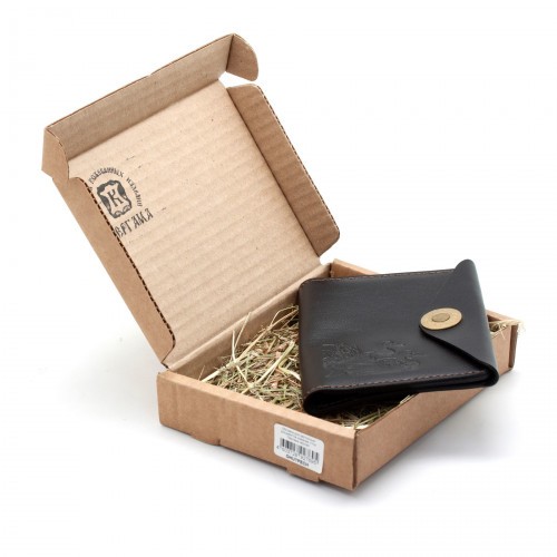 Обложка для охотничьих документов Пергама Утка из натуральной кожи Чёрный