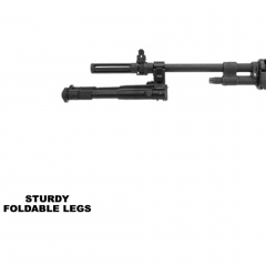 Сошки телескопические Leapers UTG TL-BP18S-A с креплением на Ствол