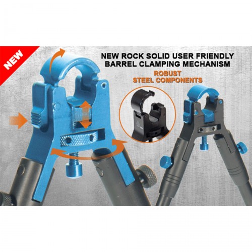 Сошки телескопические Leapers UTG TL-BP18S-A с креплением на Ствол