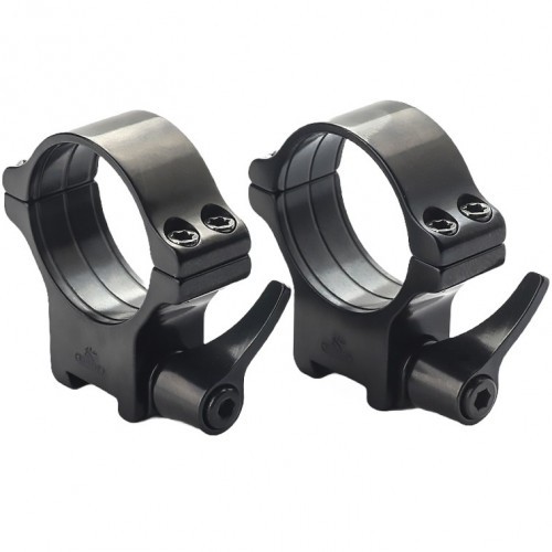 Кольца для прицела Rusan (011-11-30-19-R) быстросъемные D=30 мм H=19 мм на Призму (11 мм) | Высокий 2 шт