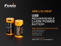 Аккумулятор Fenix ARB-L16UP Тип 16340 (RCR123) 3.7V 700 мАч с защитой и Micro-USB