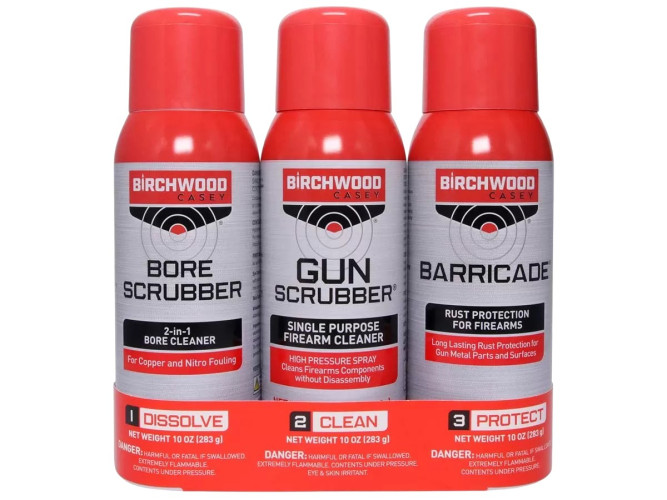 Набор Birchwood Casey (Bore Scrubber, Gun Scrubber, Barricade) 33309 для комплексного ухода за оружием