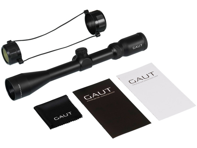 Прицел оптический Gaut Quartz 4-12x40 Сетка 3 (Mil-Dot) нить / Без подсветки