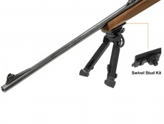 Сошки телескопические Leapers UTG TL-BP20Q-A с креплением на Антабку и Weaver / Picatinny