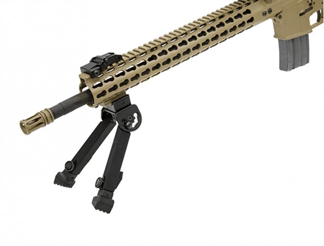 Сошки телескопические Leapers UTG TL-BP20Q-A с креплением на Антабку и Weaver / Picatinny