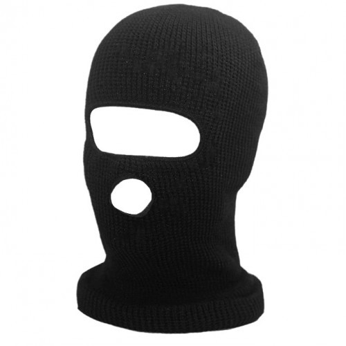 Маска балаклава Стикхант Разведчик демисезонная вязанная 2 отверстия Черный