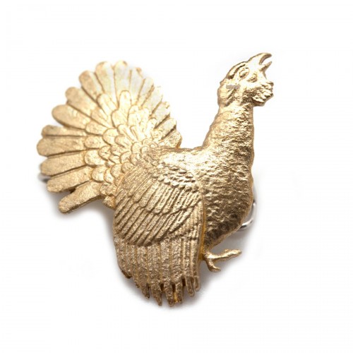 Значок Глухарь Латунь