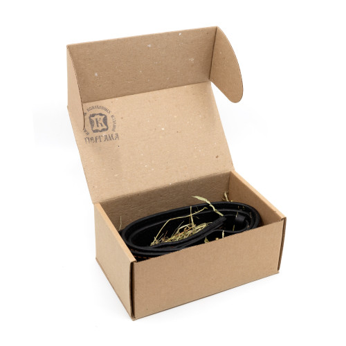 Ремень оружейный Пергама Дубовые листья из натуральной кожи Чёрный