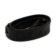 Ремень оружейный Пергама Дубовые листья из натуральной кожи Чёрный