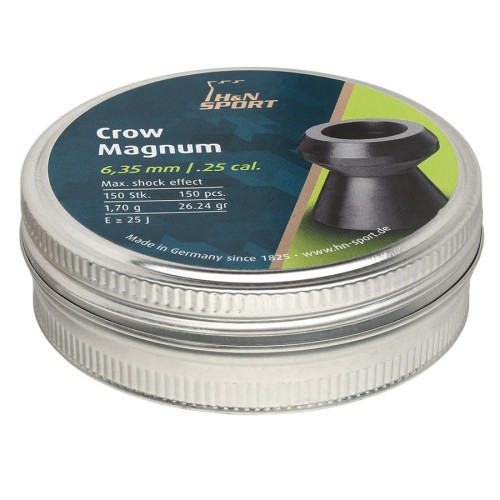 Пульки для пневматики HN Crow Magnum Экспансивные 6.35 мм 1.70 г (150 шт)
