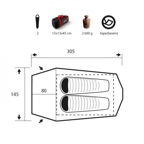 Палатка туристическая Trimm Trekking Spark для 2-х человек Койот