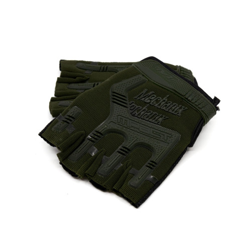 Перчатки тактические Outdoor Gloves Adventure укороченные прорезиненные Хаки