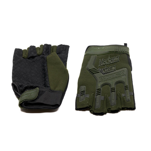 Перчатки тактические Outdoor Gloves Adventure укороченные прорезиненные Хаки