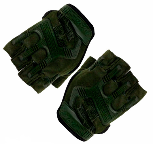 Перчатки тактические Outdoor Gloves Adventure укороченные прорезиненные Хаки