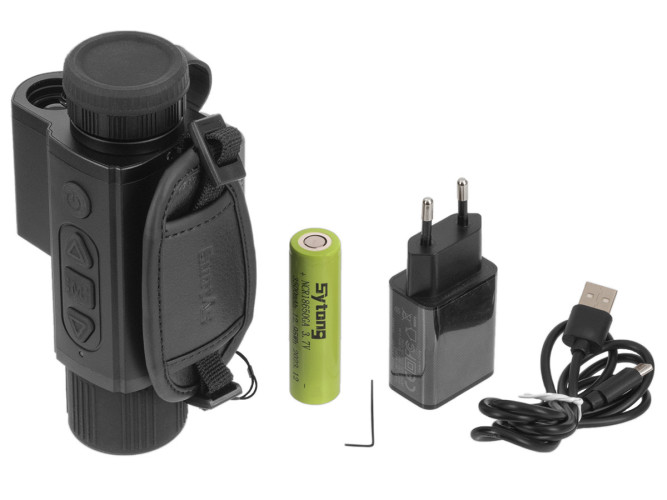 Тепловизионный монокуляр Sytong XS03-15LRF x1.2/2.4/4.8/9.6, 384х288 лазерный дальномер,o15мм, обнаруж.750м, 415г