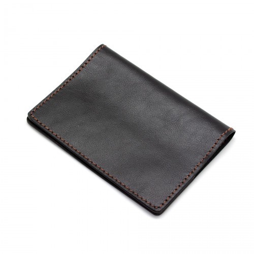 Обложка для паспорта Пергама Кабан из натуральной кожи Чёрный