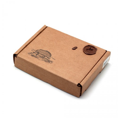 Обложка для паспорта Пергама Кабан из натуральной кожи Чёрный