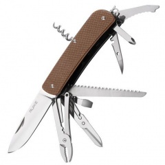 Нож складной Ruike L51-N Клинок 8.5 см с дополнительными функциями Коричневый
