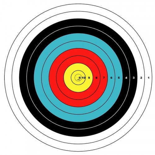 Мишень бумажная Стикхант Лучная №10 для внутренних и наружных стрельб 400x400 мм 100 шт